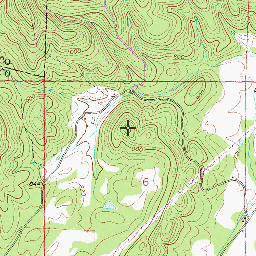 Topographic Map of Saddler Mountain, AL
