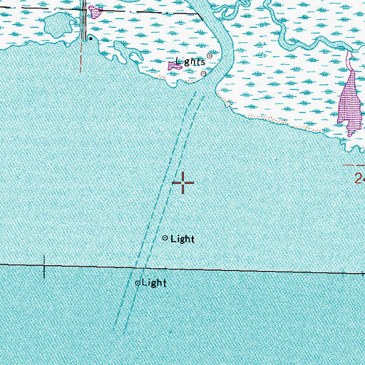 Topographic Map of Bayou Lacombe Lighthouse (historical), LA