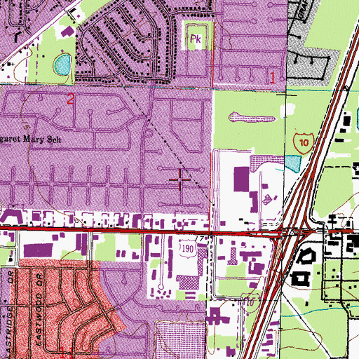 Topographic Map of Charleston Square, LA