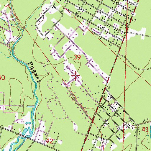 Topographic Map of Elysian Acres, LA