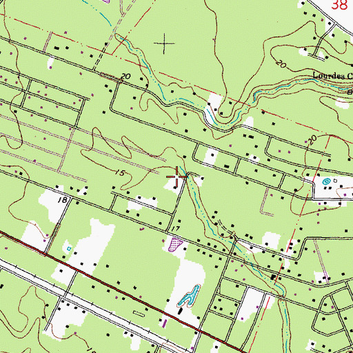 Topographic Map of Forest Glen School (historical), LA