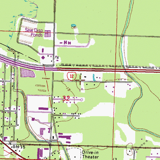 Topographic Map of Home Estates, LA