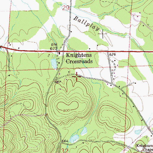Topographic Map of Colliers Spring, AL