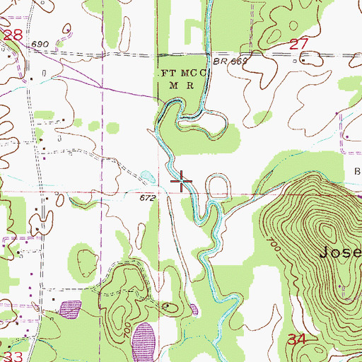 Topographic Map of Crisswell Spring, AL