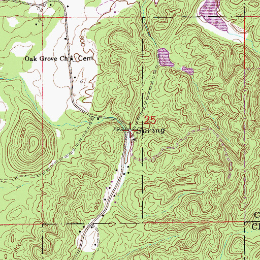 Topographic Map of Easterwood Spring, AL