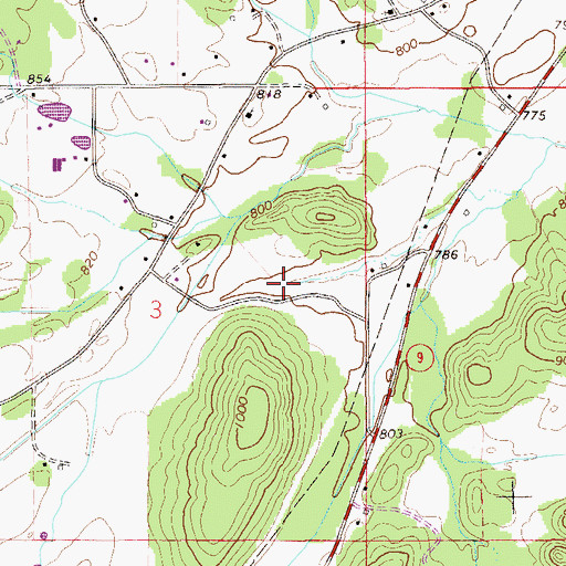 Topographic Map of Roberts Spring, AL
