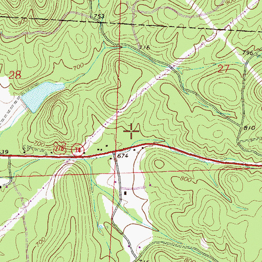 Topographic Map of Robertson Spring, AL
