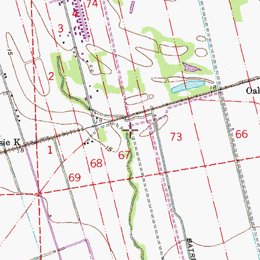 Topographic Map of Bay Tree Plantation (historical), LA