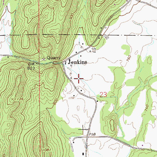 Topographic Map of Watsons House Spring, AL