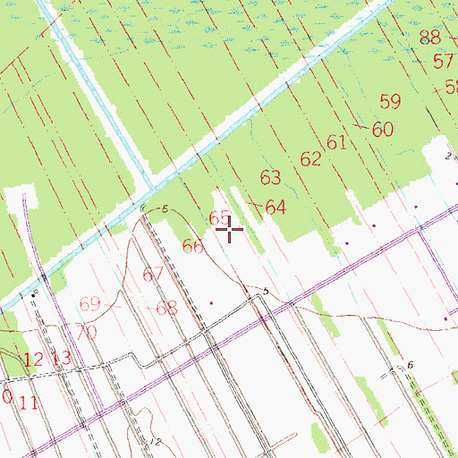 Topographic Map of Hester Gas Field, LA