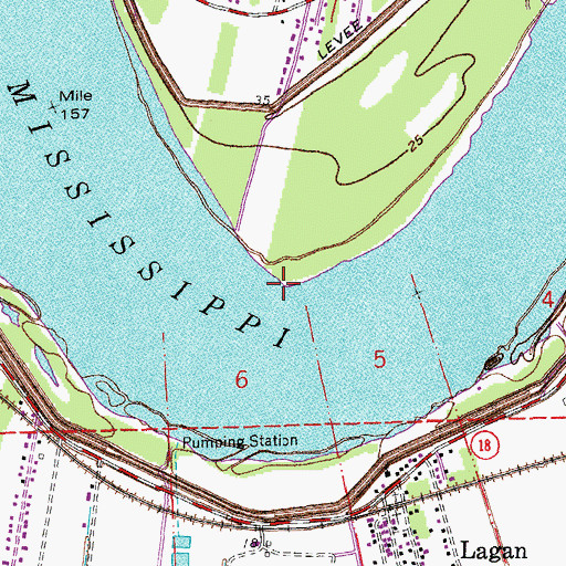 Topographic Map of Rich Bend, LA