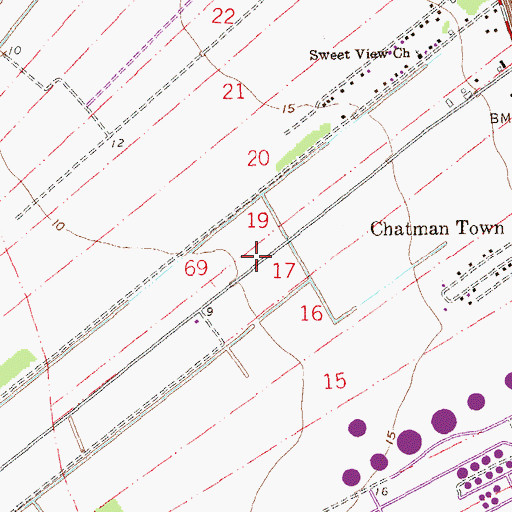 Topographic Map of Saint Cecile Plantation (historical), LA