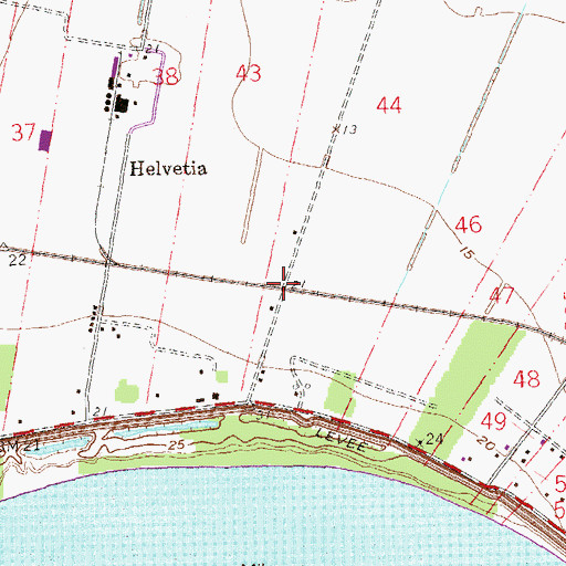 Topographic Map of Wilton Station (historical), LA