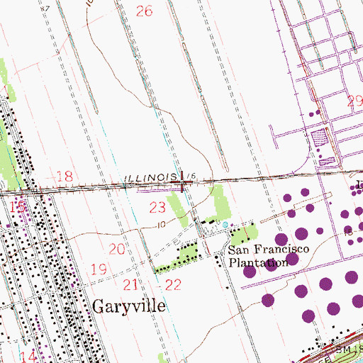 Topographic Map of Bougere (historical), LA