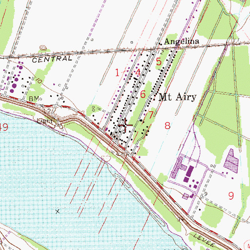 Topographic Map of Saint Marks Church, LA