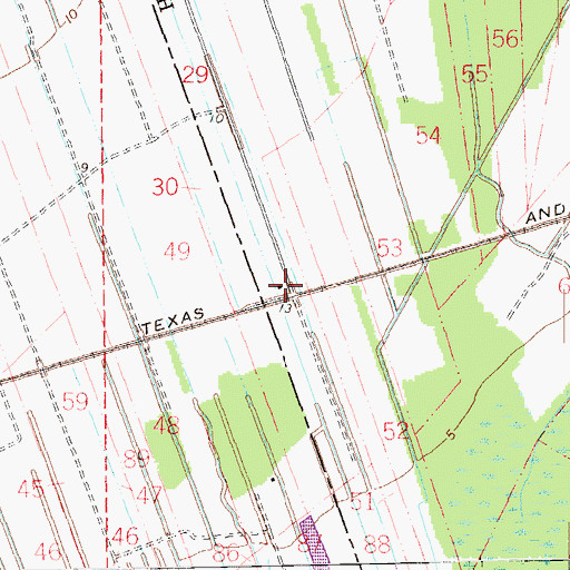 Topographic Map of Wags (historical), LA