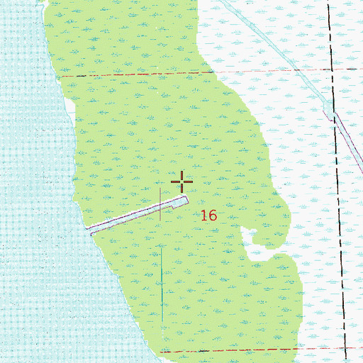 Topographic Map of Knights Bay Island, LA