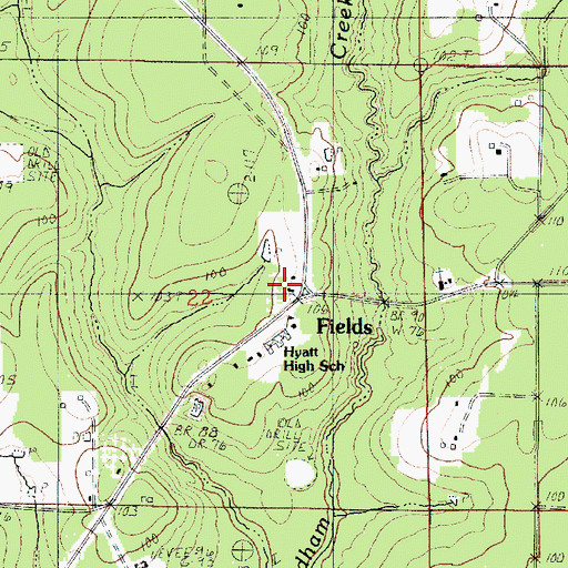 Topographic Map of Fields Post Office, LA