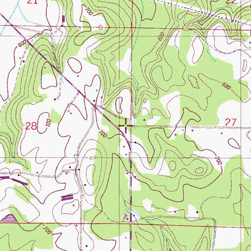 Topographic Map of Gravel Ridge School, AL