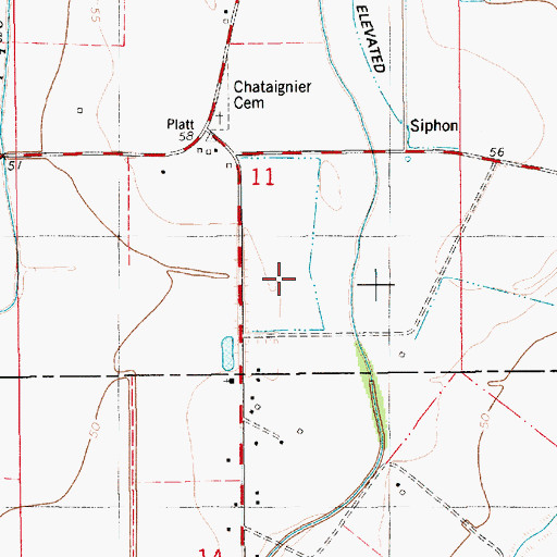 Topographic Map of KIHG-FM (Mamou), LA