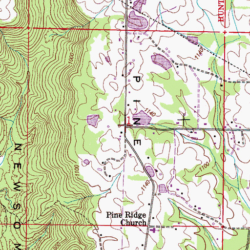 Topographic Map of Briscoe, AL