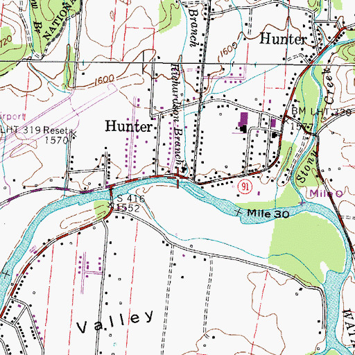 Topographic Map of Richardson Branch, TN