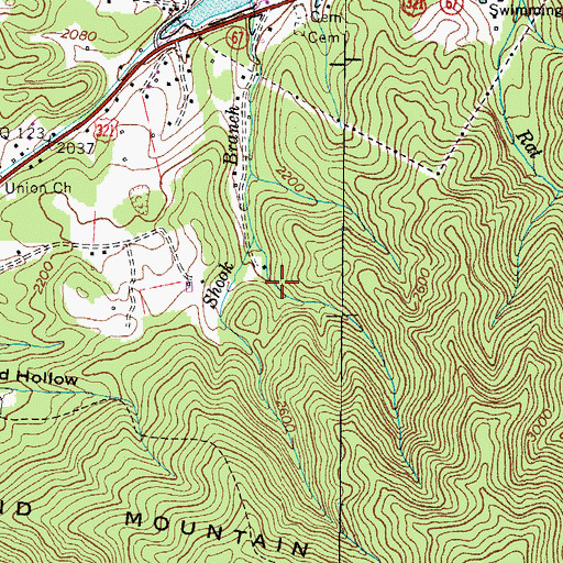 Topographic Map of Carter County, TN