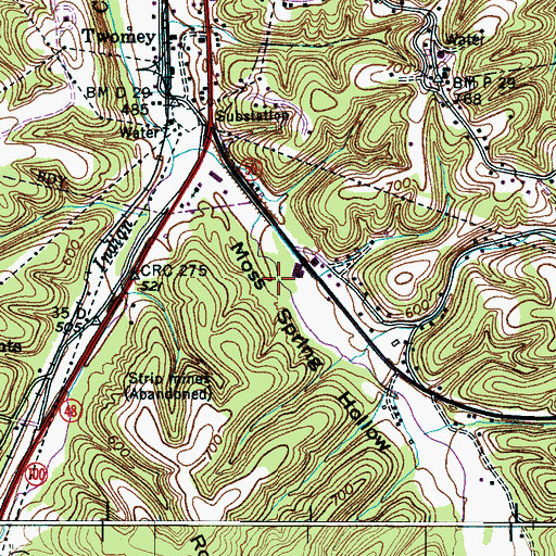 Topographic Map of WHLP-AM (Centerville), TN