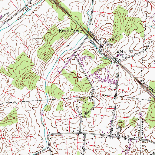 Topographic Map of WETB-AM (Johnson City), TN
