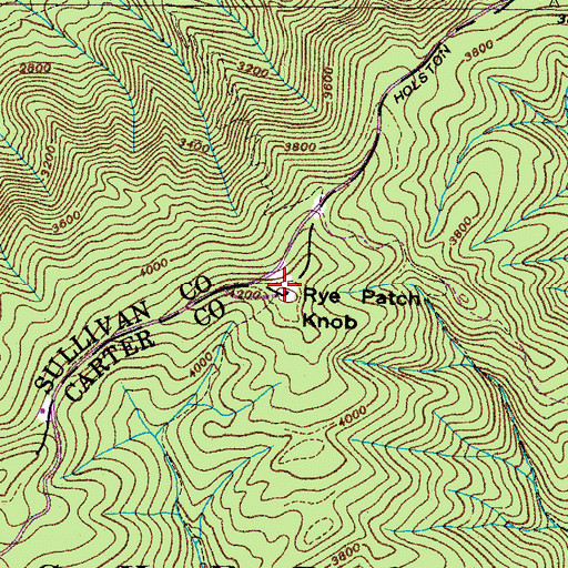 Topographic Map of WETS-FM (Johnson City), TN