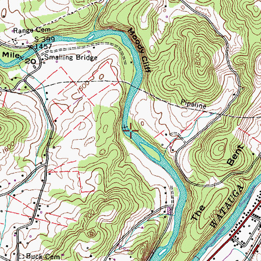 Topographic Map of Hart Ford, TN
