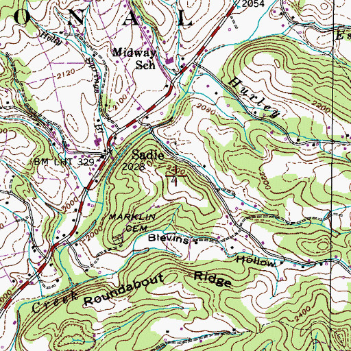 Topographic Map of Stony Creek Fire Tower (historical), TN