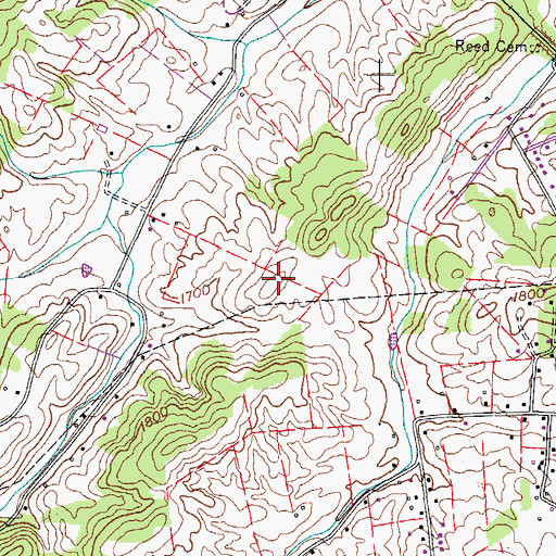 Topographic Map of Bowman Ridge, TN