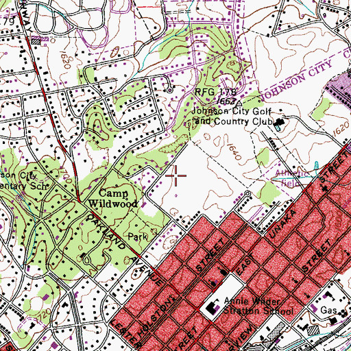 Topographic Map of Civitan Park, TN