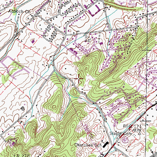 Topographic Map of Forest View, TN