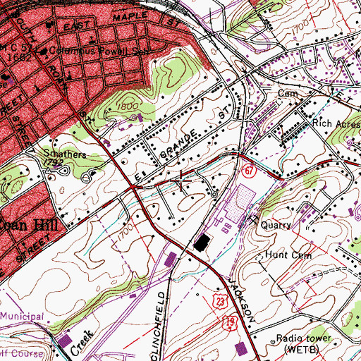 Topographic Map of Interchange 31, TN