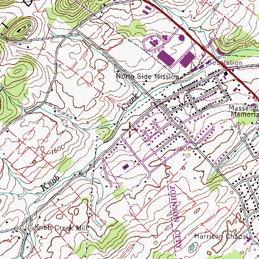 Topographic Map of Interchange 36, TN