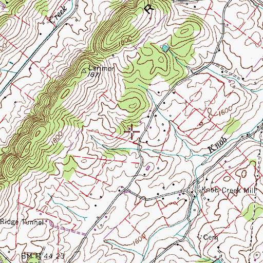 Topographic Map of Pine Timbers, TN