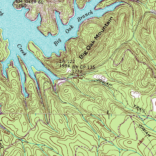 Topographic Map of Camp Cherokee (historical), TN