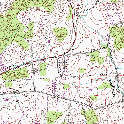 Topographic Map of Grandview Terrace, TN