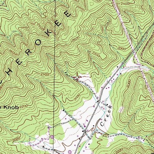 Topographic Map of Greer Cemetery, TN