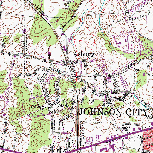 Topographic Map of Jones-Bayless Cemetery, TN