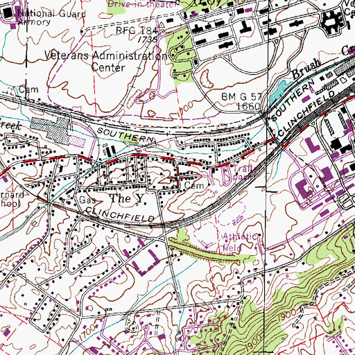 Topographic Map of Tiner Hill Methodist Church, TN