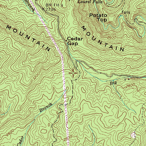 Topographic Map of Clear Gap Shooting Range, TN