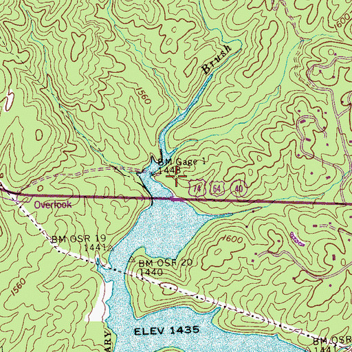 Topographic Map of Bruch Creekshooting Range, TN