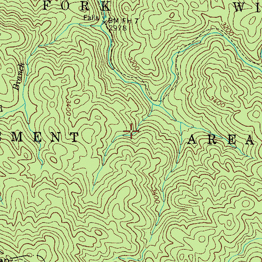 Topographic Map of Laurel Fork Trail, TN