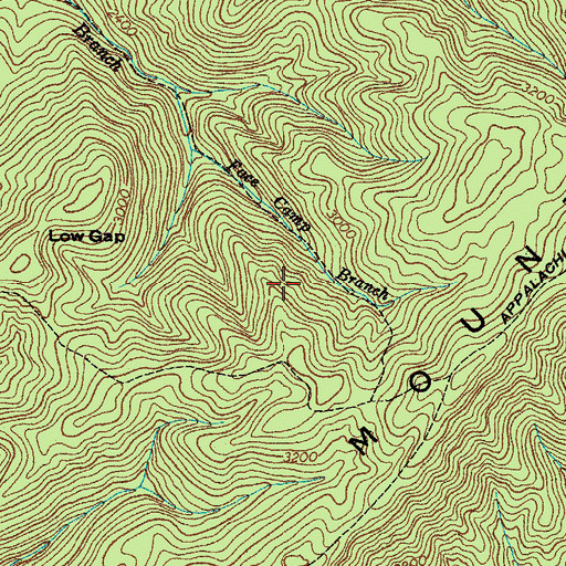 Topographic Map of Big Laurel Branch Wilderness, TN