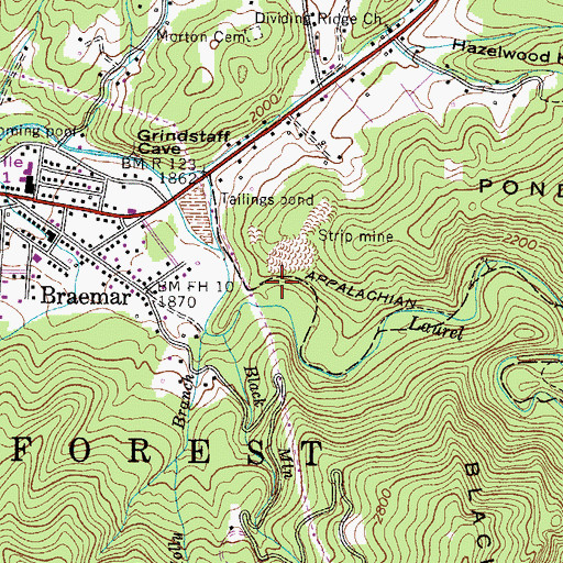 Topographic Map of Grindstaff Prospect, TN