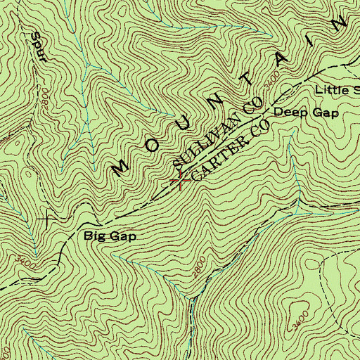 Topographic Map of Little Stony Creek Mine, TN