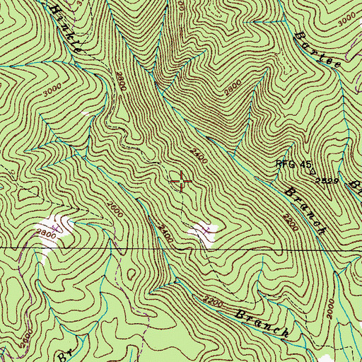 Topographic Map of Ritts Ridge, TN